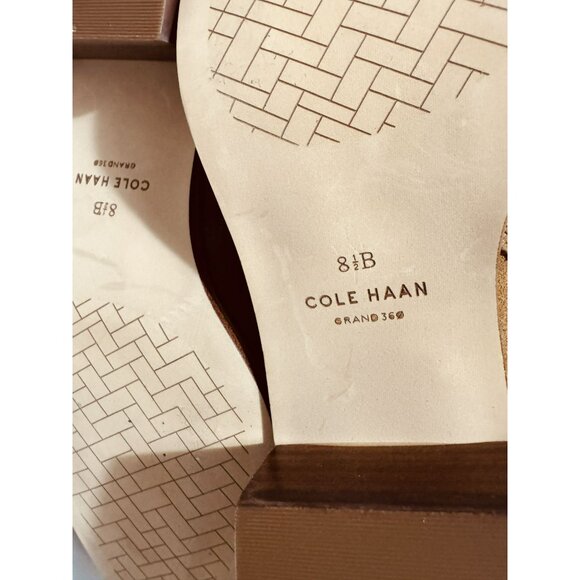 Cole Haan Womens Grand 360 Tan Ankle Boots Booties 8M Side Zip Topstitched NEW - Picture 6 of 7